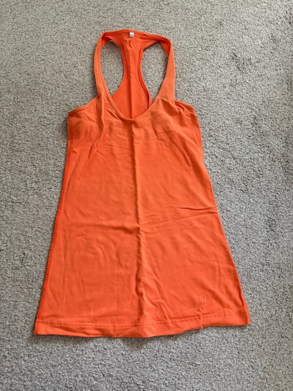 Lululemon Athletica Orange Racerback Tank